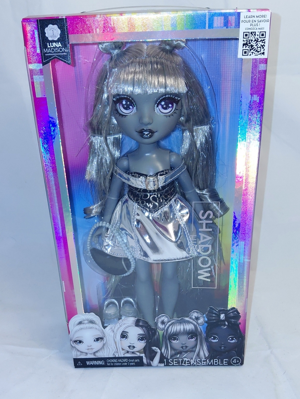 Rainbow High Shadow High Luna Madison Grayscale 11' Fashion Doll. Gray Hair